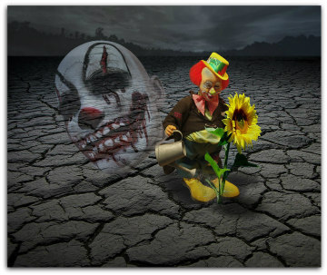 Clown und Tod