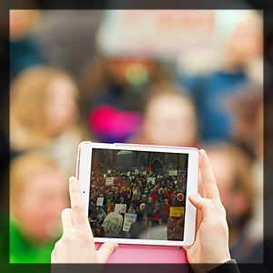 Tablet mit Demonstration